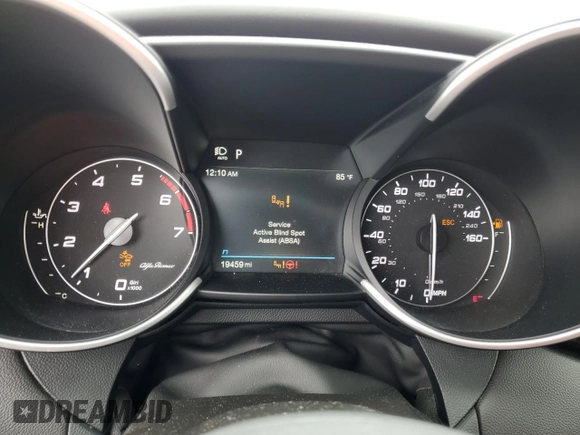 2023 Alfa Romeo Giulia Veloce with VIN ZARFANBNXP7670966, listed as a Copart auction lot 80706434 with 19,459 mi miles and Salvage title. Bid and sale history available at DreamBid. Image 9.
