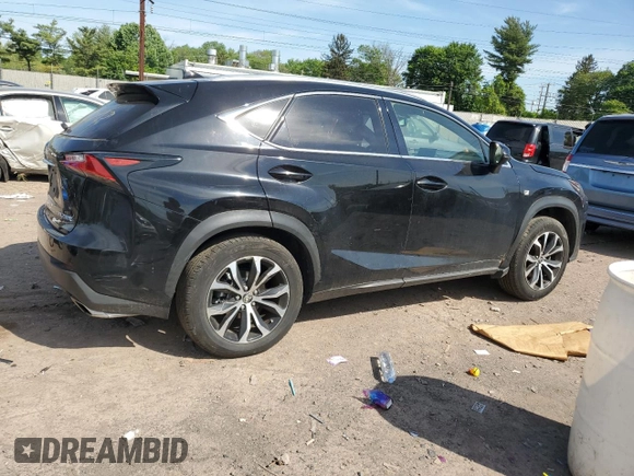 2015 Lexus NX 200t with VIN JTJBARBZXF2018280, listed as a Copart auction lot 56153555 with 134,003 mi miles and Salvage title. Bid and sale history available at DreamBid. Image 3.