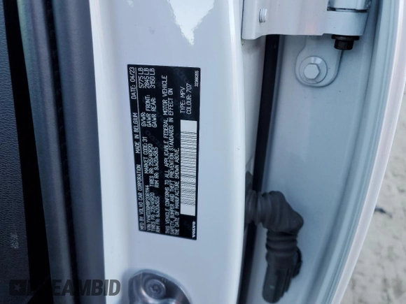 2023 Volvo C40 Recharge Pure Electric Ultimate with VIN YV4ED3GM8P2061144, listed as a Copart auction lot 79808064 with 22,273 mi miles and Salvage Title. Bid and sale history available at carsss.com. Image 13.