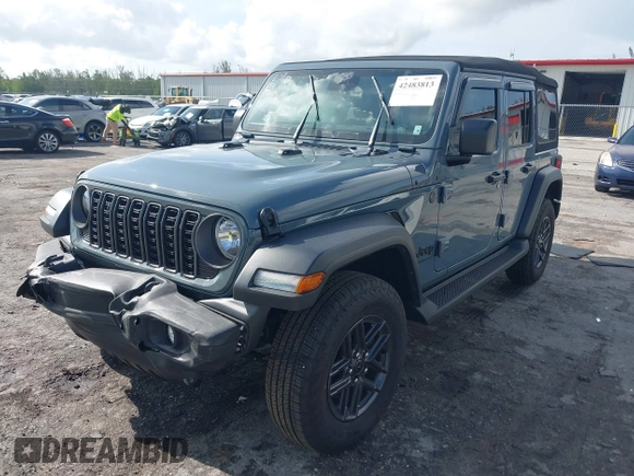 2024 Jeep Wrangler Willys с VIN 1C4PJXDG8RW334590, выставлен на аукционе IAAI как лот 42483813 с пробегом 8 575 миль миль и . История ставок и продаж доступна на DreamBid. Изображение 17.