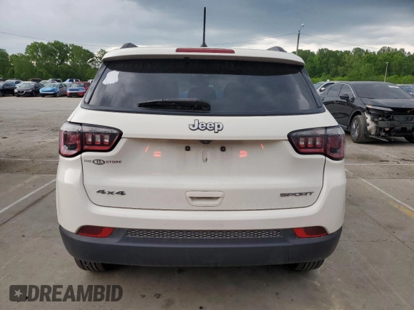 2017 Jeep Compass Sport с VIN 3C4NJDAB5HT620576, выставлен на аукционе Copart как лот 55347785 с пробегом 52 887 миль миль и Списание • Salvage title. История ставок и продаж доступна на DreamBid. Изображение 6.
