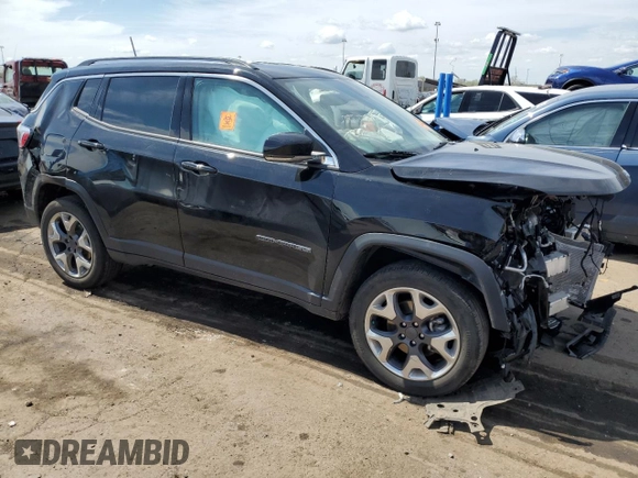 2022 Jeep Compass Limited with VIN 3C4NJDCB0NT101055, listed as a Copart auction lot 56143005 with Not provided miles and Salvage title. Bid and sale history available at DreamBid. Image 4.
