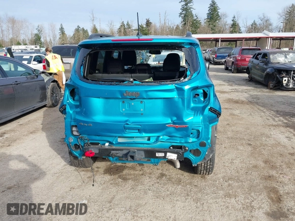 2022 Jeep Renegade Trailhawk with VIN ZACNJDC16NPN46704, listed as a IAAI auction lot 41648262 with 21,358 mi miles and . Bid and sale history available at DreamBid. Image 17.