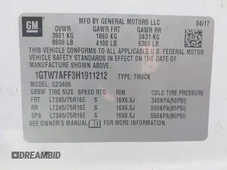 2017 GMC Savana Cargo z VIN 1GTW7AFF3H1911212, wystawiony jako IAAI lot #41153971 z przebiegiem 111 586 mil mil oraz . Historia ofert i sprzedaży dostępna na DreamBid. Obrazek 9.
