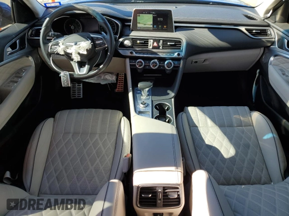 2019 Genesis G70 Design with VIN KMTG34LE6KU017175, listed as a Copart auction lot 88478725 with 28,698 mi miles and Salvage Title. Bid and sale history available at DreamBid. Image 8.