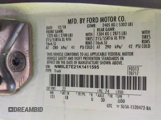 2019 Ford Transit Connect XL с VIN NM0LE7E21K1411595, выставлен на аукционе IAAI как лот 42785076 с пробегом 300 548 миль миль и . История ставок и продаж доступна на DreamBid. Изображение 9.