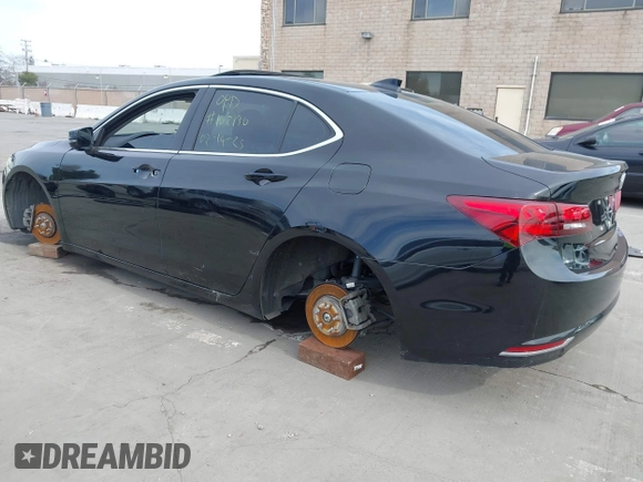 2017 Acura TLX V6 w/Technology Pkg with VIN 19UUB3F5XHA001728, listed as a IAAI auction lot 41688662 with 1 mi miles. Bid and sale history available at carsss.com. Image 3.