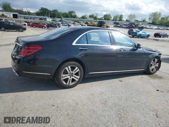 2018 Mercedes-Benz S 560 z VIN WDDUG8GB3JA413695, wystawiony jako Copart lot #54157285 z przebiegiem 34 197 mil mil oraz Szkoda całkowita • Salvage title. Historia ofert i sprzedaży dostępna na DreamBid. Obrazek 3.