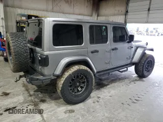 2018 Jeep Wrangler Unlimited Sahara with VIN 1C4HJXEG2JW196357, listed as a Copart auction lot 55105575 with Not provided miles and Salvage title. Bid and sale history available at DreamBid. Image 3.