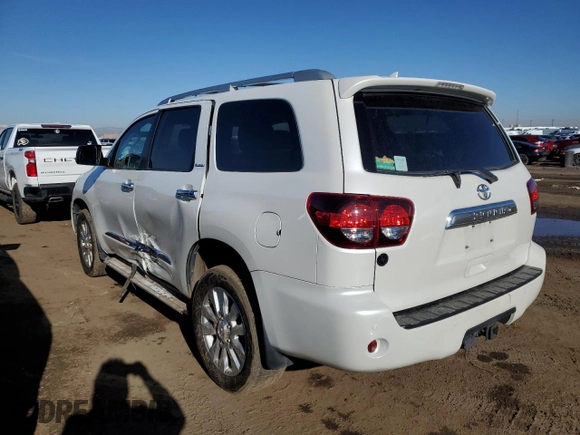2018 Toyota Sequoia Platinum with VIN 5TDDY5G11JS158125, listed as a Copart auction lot 47347404 with 105,169 mi miles. Bid and sale history available at carsss.com. Image 2.