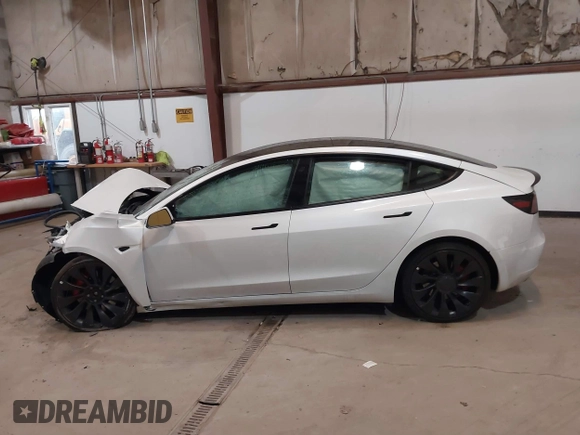2021 Tesla Model 3 Performance with VIN 5YJ3E1ECXMF991836, listed as a IAAI auction lot 41830519 with Not Provided miles and . Bid and sale history available at carsss.com. Image 14.