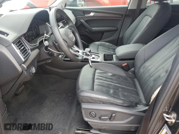 2021 Audi Q5 Premium Plus with VIN WA1BAAFY6M2083415, listed as a Copart auction lot 58831785 with 21,055 mi miles and Salvage title. Bid and sale history available at DreamBid. Image 7.
