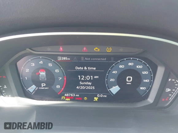 2021 Audi Q3 S line Premium with VIN WA1DECF37M1055948, listed as a IAAI auction lot 42141007 with 48,763 mi miles and . Bid and sale history available at DreamBid. Image 7.