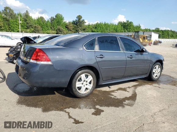 2009 Chevrolet Impala LS with VIN 2G1WB57K191151058, listed as a Copart auction lot 54712315 with 128,307 mi miles and Salvage Title. Bid and sale history available at DreamBid. Image 3.