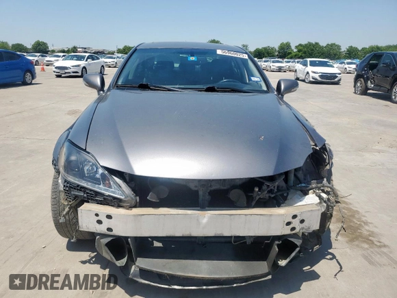 2013 Lexus IS 250 with VIN JTHBF5C27D5186922, listed as a Copart auction lot 56960025 with 226,351 mi miles and Salvage title. Bid and sale history available at DreamBid. Image 5.