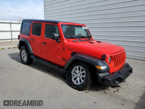 2023 Jeep Wrangler Sport S with VIN 1C4HJXDN5PW687059, listed as a Copart auction lot 56291725 with 23,611 mi miles and Non repairable. Bid and sale history available at DreamBid. Image 4.
