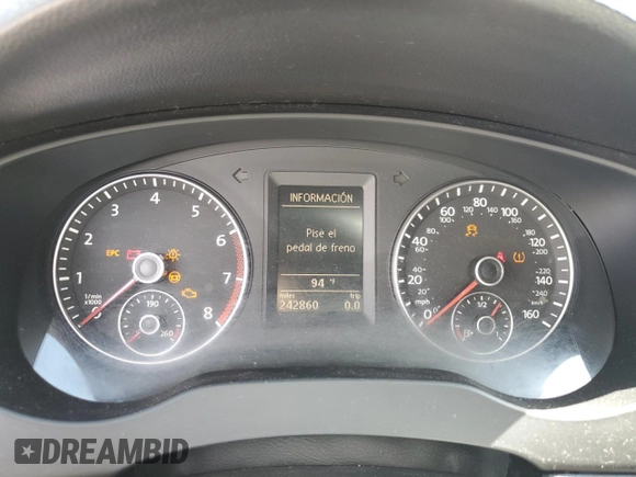 2012 Volkswagen Jetta PZEV with VIN 3VW4A7AJXCM123009, listed as a Copart auction lot 63573145 with 242,860 mi miles and Clean title. Bid and sale history available at DreamBid. Image 9.