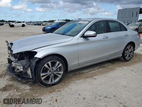 2019 Mercedes-Benz C 300 with VIN WDDWF8EB2KR513272, listed as a Copart auction lot 61357365 with 56,127 mi miles and Salvage title. Bid and sale history available at DreamBid. Image 1.
