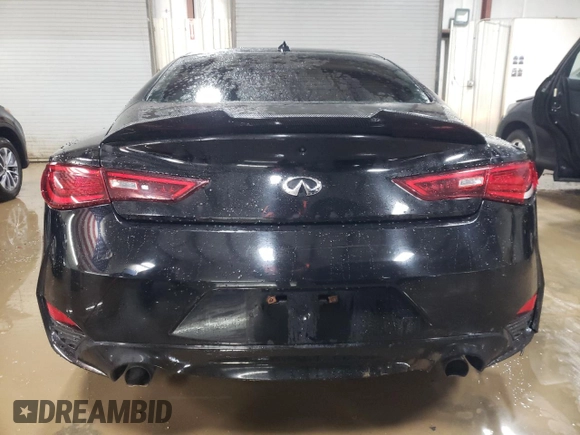 2018 Infiniti Q60 Luxe with VIN JN1EV7EL7JM392006, listed as a Copart auction lot 85520894 with 60,565 mi miles and Salvage title. Bid and sale history available at DreamBid. Image 6.