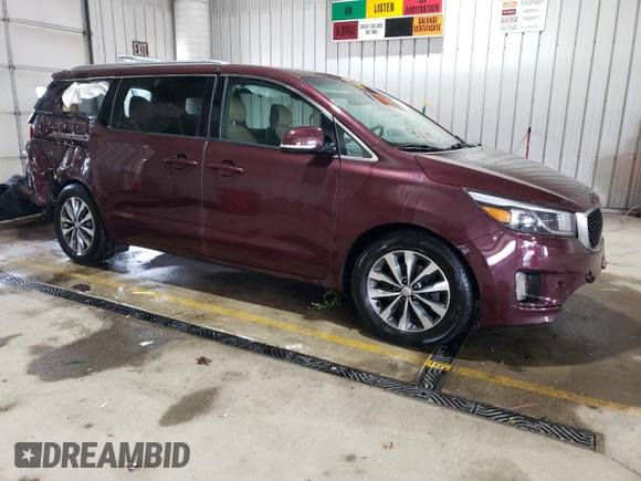 2016 Kia Sedona SX with VIN KNDMC5C10G6155746, listed as a Copart auction lot 51518415 with 181,030 mi miles and Salvage Title. Bid and sale history available at carsss.com. Image 4.