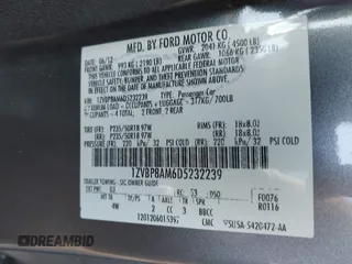 2013 Ford Mustang V6 with VIN 1ZVBP8AM6D5232239, listed as a IAAI auction lot 42680307 with 149,661 mi miles and . Bid and sale history available at DreamBid. Image 9.