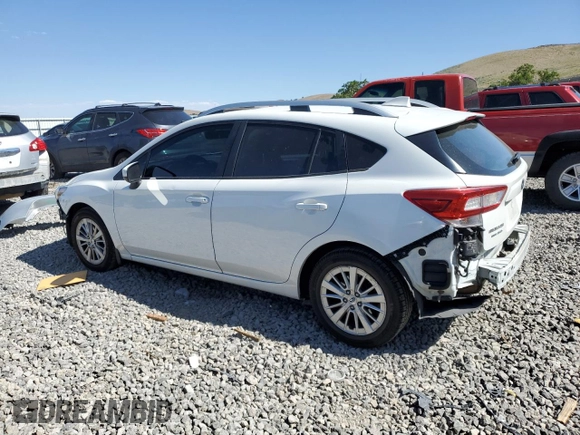 2018 Subaru Impreza Premium z VIN 4S3GTAD60J3716598, wystawiony jako Copart lot #62570445 z przebiegiem 80 541 mil mil oraz Szkoda całkowita • Salvage title. Historia ofert i sprzedaży dostępna na DreamBid. Obrazek 2.