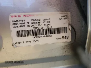 2011 Mitsubishi Lancer ES with VIN JA32U2FU8BU604697, listed as a Copart auction lot 77551144 with 313,158 mi miles and Salvage Title. Bid and sale history available at DreamBid. Image 12.