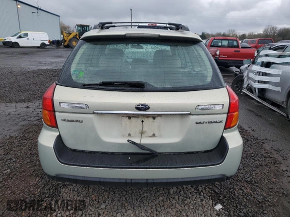2006 Subaru Legacy Outback Limited with VIN 4S4BP62C167360968, listed as a Copart auction lot 47484445 with 186,179 mi miles and Salvage title. Bid and sale history available at DreamBid. Image 6.