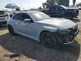 2024 BMW M2 with VIN 3MF13DM01R8E05619, listed as a Copart auction lot 43960205 with 10,480 mi miles and Salvage Title. Bid and sale history available at carsss.com. Image 4.