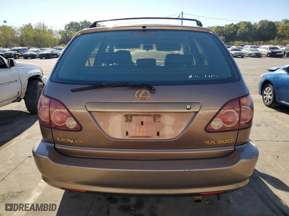 1999 Lexus RX 300 Luxury SUV with VIN JT6HF10U0X0083506, listed as a Copart auction lot 74708624 with 210,645 mi miles and Salvage Title. Bid and sale history available at carsss.com. Image 6.