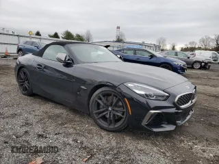 2020 BMW Z4 sDriveM40i with VIN WBAHF9C01LWW56725, listed as a Copart auction lot 85531074 with 0 mi miles and Salvage Title. Bid and sale history available at carsss.com. Image 4.