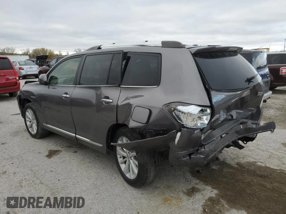 2012 Toyota Highlander Hybrid Limited with VIN JTEDC3EH1C2010467, listed as a Copart auction lot 80748634 with 222,730 mi miles and Salvage Title. Bid and sale history available at carsss.com. Image 2.
