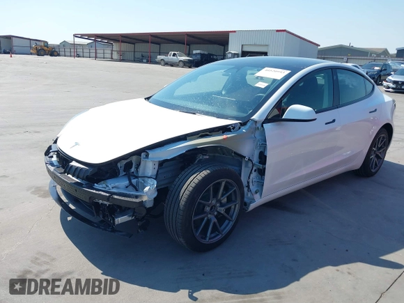 2023 Tesla Model 3 with VIN 5YJ3E1EA9PF585632, listed as a IAAI auction lot 40520993 with 7,775 mi miles and . Bid and sale history available at DreamBid. Image 25.