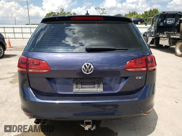2015 Volkswagen Golf SportWagen TDI SE with VIN 3VWFA7AUXFM505063, listed as a Copart auction lot 67544893 with 120,522 mi miles. Bid and sale history available at carsss.com. Image 6.