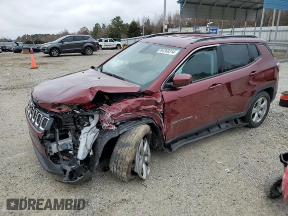 2021 Jeep Compass Altitude with VIN 3C4NJCBB1MT556460, listed as a Copart auction lot 84260314 with 31,531 mi miles and Salvage Title. Bid and sale history available at carsss.com. Image 1.