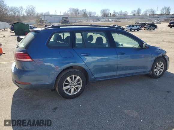 2019 Volkswagen Golf SportWagen S with VIN 3VWY57AU6KM512342, listed as a Copart auction lot 47112595 with 97,965 mi miles and Salvage Title. Bid and sale history available at carsss.com. Image 3.