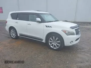 2011 Infiniti QX56 7-passenger with VIN JN8AZ2NF4B9502869, listed as a IAAI auction lot 41966725 with 273,120 mi miles. Bid and sale history available at carsss.com. Image 1.