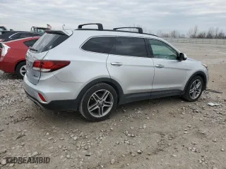 2017 Hyundai Santa Fe Limited Ultimate with VIN KM8SRDHF9HU229792, listed as a Copart auction lot 50763035 with 124,200 mi miles and Clean Title. Bid and sale history available at carsss.com. Image 3.