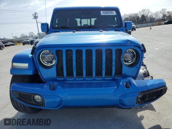 2022 Jeep Gladiator Overland with VIN 1C6HJTFG6NL124535, listed as a Copart auction lot 45988595 with 17,151 mi miles and Salvage title. Bid and sale history available at DreamBid. Image 5.