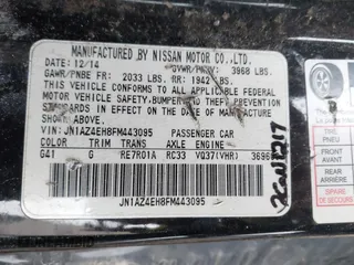 2015 Nissan 370Z Sport with VIN JN1AZ4EH8FM443095, listed as a IAAI auction lot 41105775 with 135,354 mi miles. Bid and sale history available at carsss.com. Image 9.