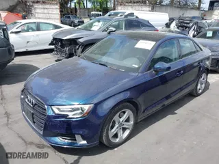 2018 Audi A3 Sedan Premium with VIN WAUAUGFF7J1051629, listed as a IAAI auction lot 41885251 with 86,606 mi miles. Bid and sale history available at carsss.com. Image 2.