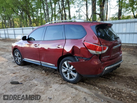 2014 Nissan Pathfinder S with VIN 5N1AR2MM9EC600620, listed as a Copart auction lot 52023385 with 133,788 mi miles and Salvage title. Bid and sale history available at DreamBid. Image 2.