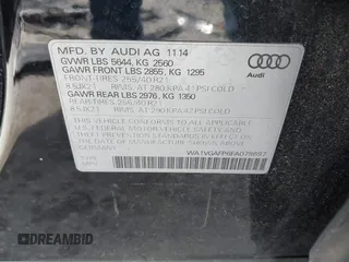 2015 Audi SQ5 Prestige with VIN WA1VGAFP6FA079697, listed as a IAAI auction lot 41729614 with 130,663 mi miles. Bid and sale history available at carsss.com. Image 9.