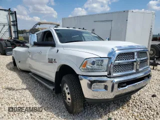 2015 Ram 3500 Laramie with VIN 3C63RRJL1FG625356, listed as a Copart auction lot 73058614 with 198,702 mi miles and Salvage Title. Bid and sale history available at carsss.com. Image 4.