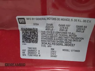 2024 GMC Terrain AT4 с VIN 3GKALYEG0RL383037, выставлен на аукционе IAAI как лот 42167901 с пробегом 1 831 миль миль и . История ставок и продаж доступна на DreamBid. Изображение 9.