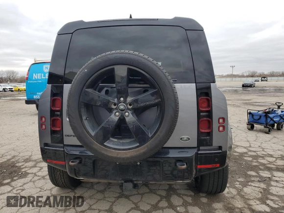 2023 Land Rover Defender X-Dynamic SE with VIN SALE2EEU2P2126733, listed as a Copart auction lot 50526185 with 39,167 mi miles and Salvage title. Bid and sale history available at DreamBid. Image 6.
