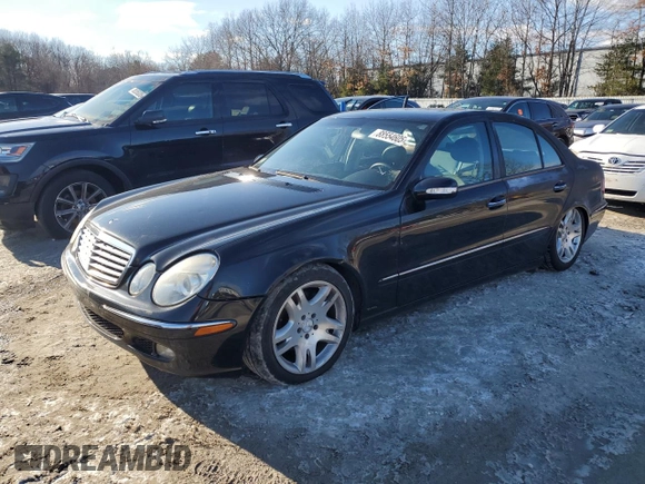 2003 Mercedes-Benz E-Class 5.0L with VIN WDBUF70J43A123959, listed as a Copart auction lot 45032875 with 136,922 mi miles and Non Repairable. Bid and sale history available at carsss.com. Image 1.