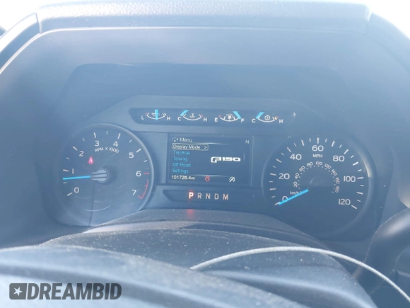 2017 Ford F-150 XL with VIN 1FTEX1CG2HKC93299, listed as a IAAI auction lot 41675673 with 101,726 mi miles. Bid and sale history available at carsss.com. Image 7.