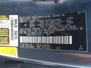 2014 Toyota Sienna LE AAS with VIN 5TDKK3DC6ES458218, listed as a IAAI auction lot 42670342 with 79,213 mi miles and . Bid and sale history available at DreamBid. Image 9.