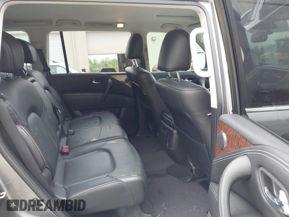 2018 Nissan Armada Platinum with VIN JN8AY2ND2J9055135, listed as a IAAI auction lot 41969418 with 84,851 mi miles. Bid and sale history available at carsss.com. Image 8.